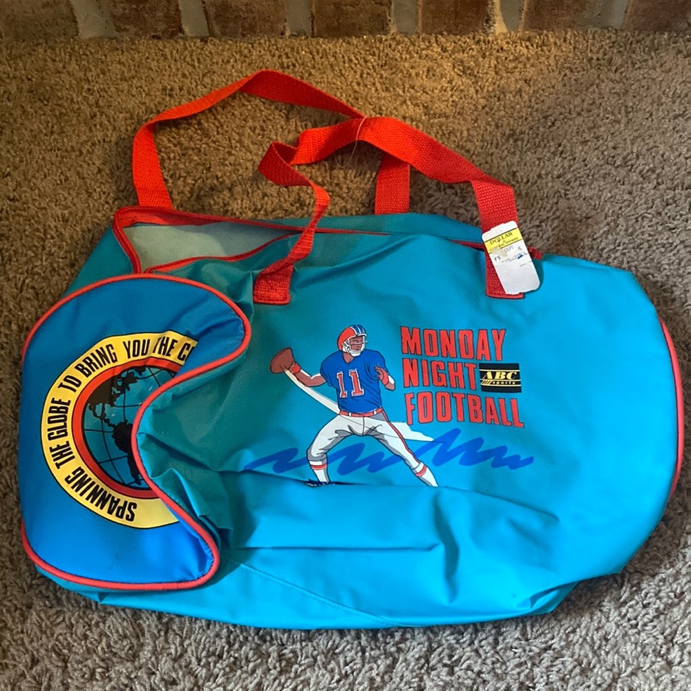 Vintage 90s Brand new with tags ABC Monday night football small duffel bag